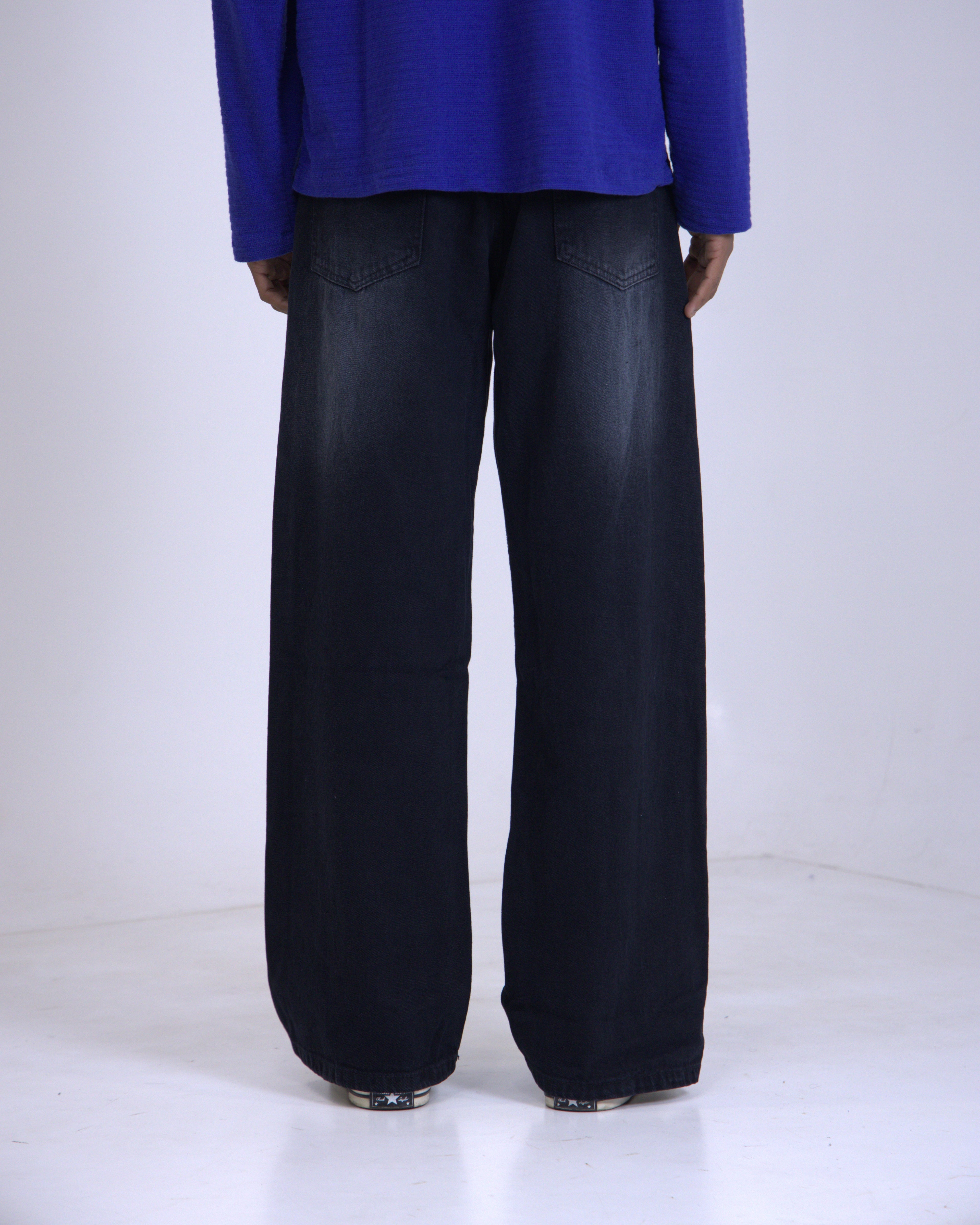 VINTAGE BLACK RINSE BAGGY